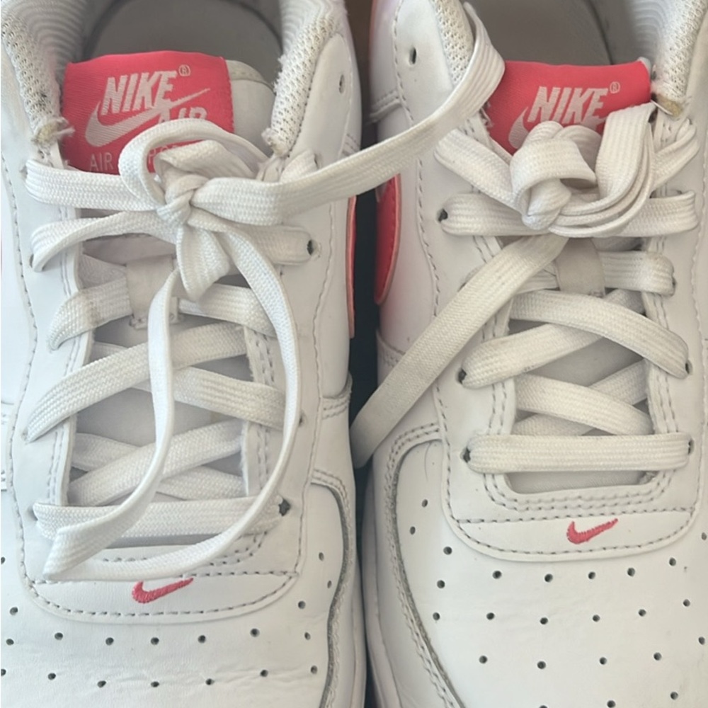 adidas Kids White Sneakers with Pink Accents